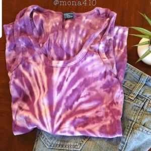 🔴 4/$15 - Purple Tie-Dyed Tank Top